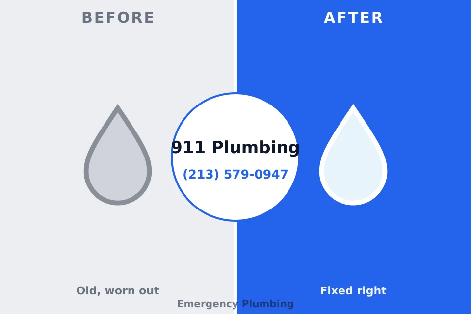 Before and after: plumbing repair Lyman, WY